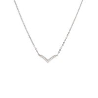Collana Dilvdò Donna V Necklace in Argento Zircone CLVBB